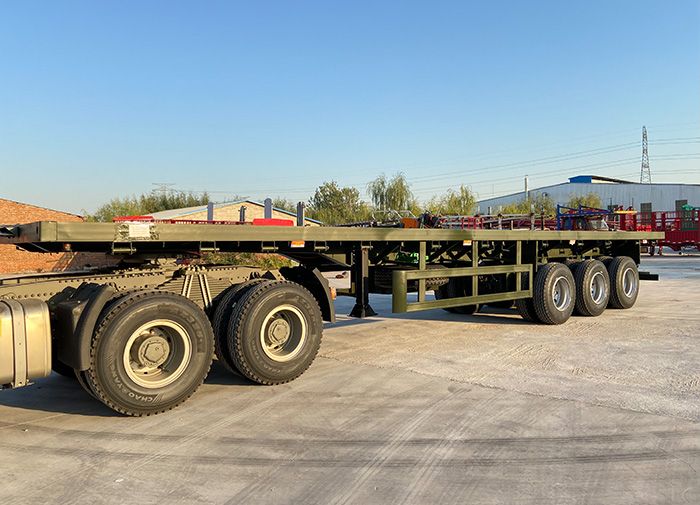 3 Axle flatbed Container Semi Trailer