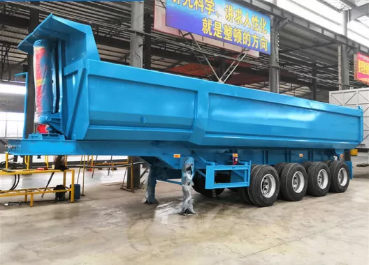 Four-axle 100-ton Back-turn Dump Semi-trailer