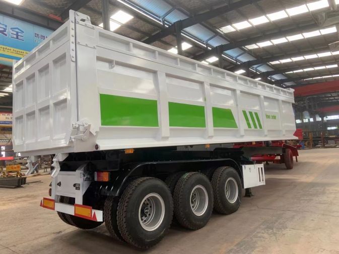 Ethiopian dump trucks shipped, China Anton semi-trailer factory production